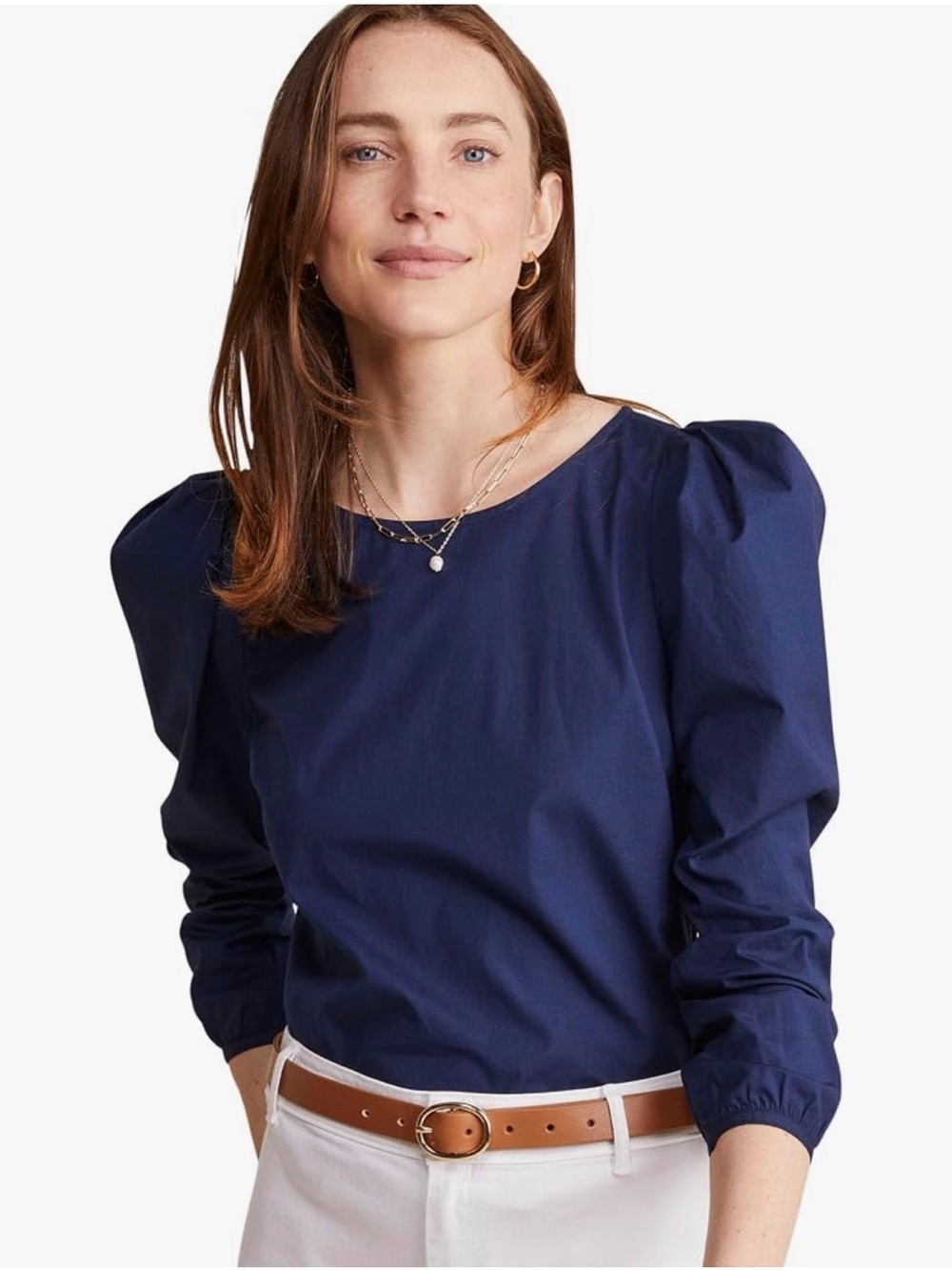 NWT Vineyard Vines Blouson Sleeve Poplin Top Size M